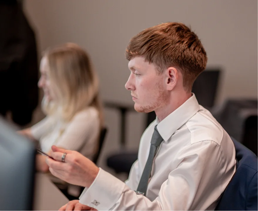 Safe fund guard solicitor working in office
